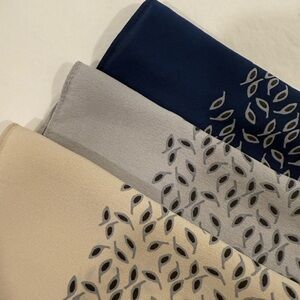 3 Janessa Leone 100% Silk Scarves